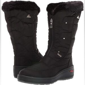 Pajar Black Winter Boots with Fur Trim